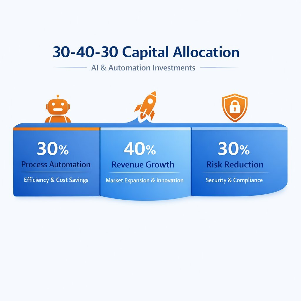 Visualization: 30-40-30 Capital Allocation Model for AI Projects