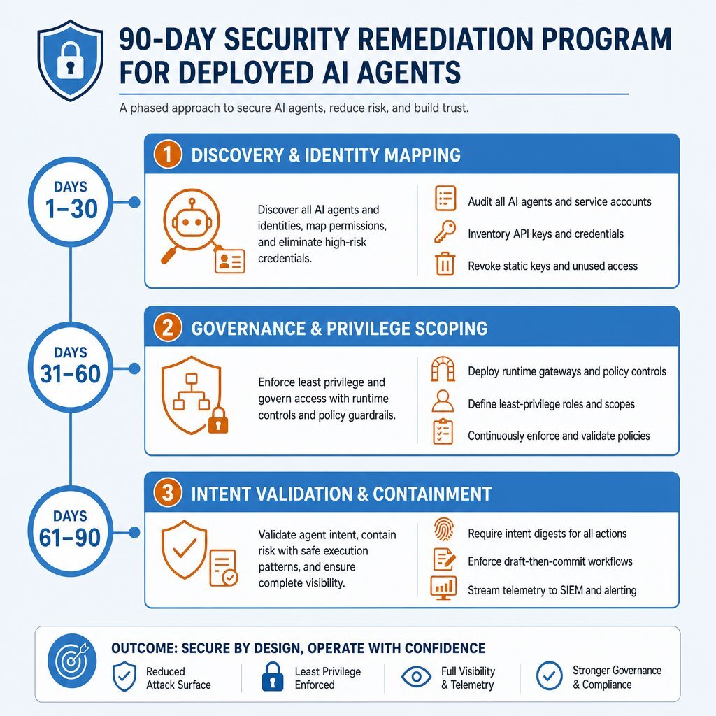 The 90-Day AI Agent Security Remediation Program