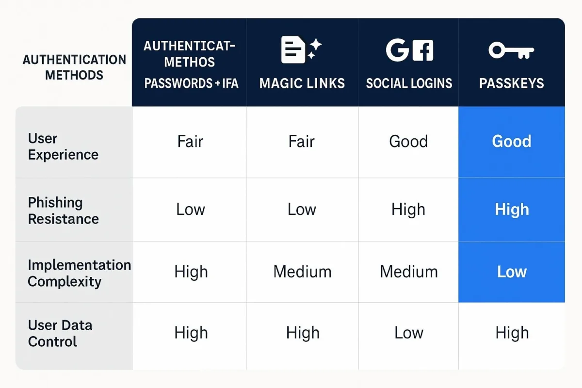 Comparative Authentication Matrix