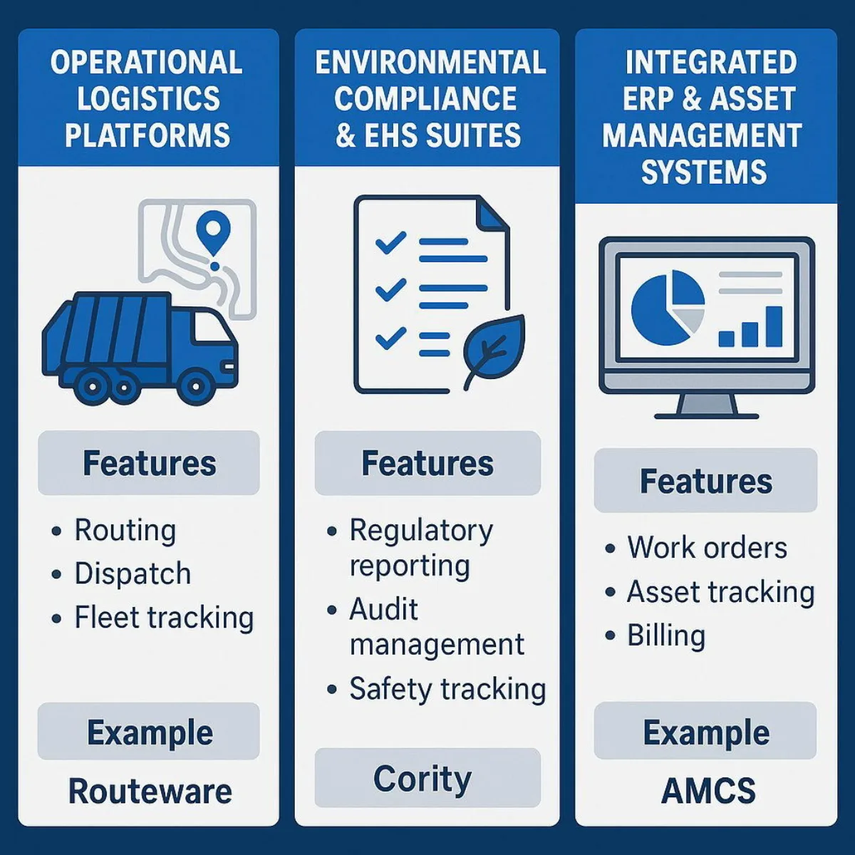 Waste Management Software Landscape Infographic