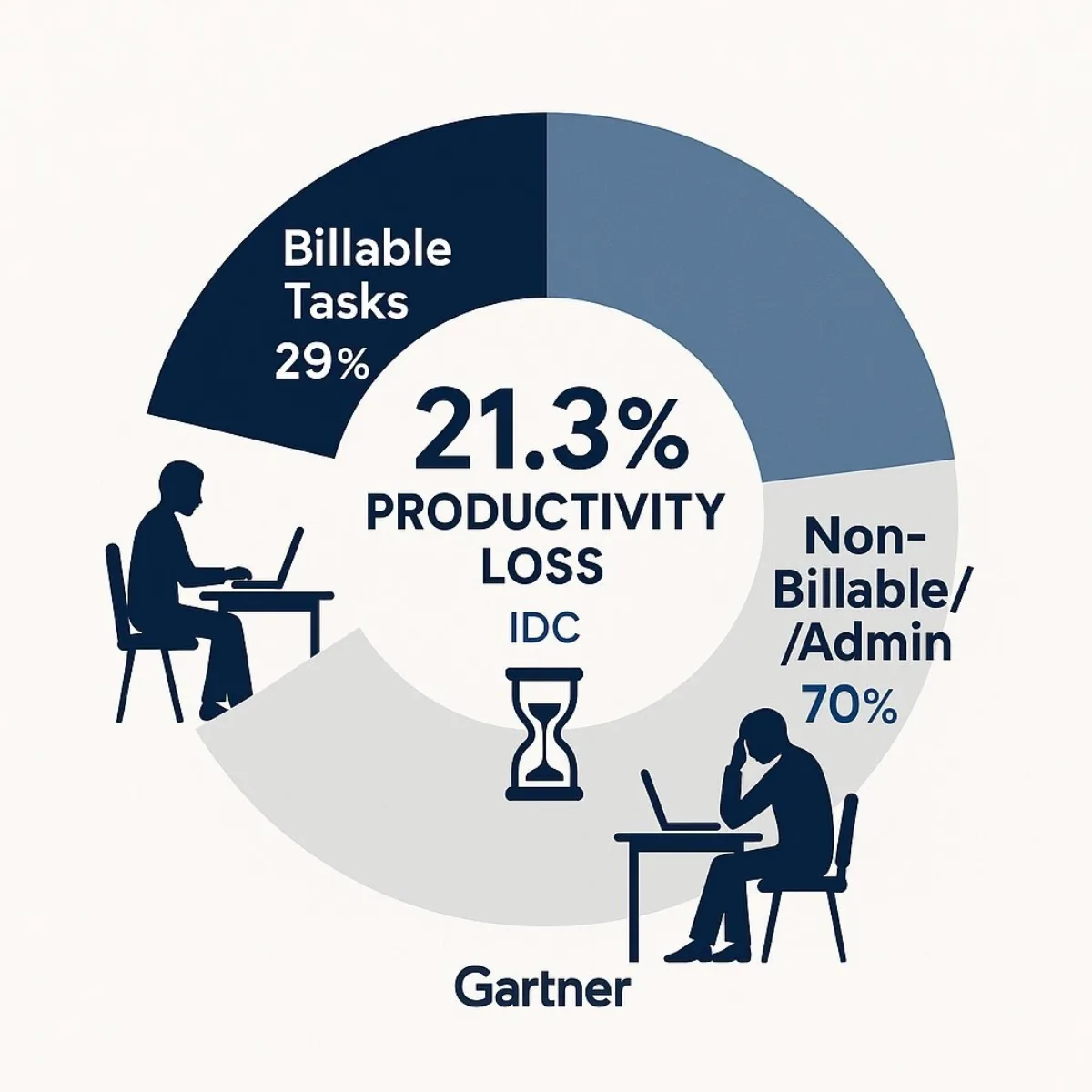 Time Drain Visualization: Billable vs. Non-Billable Work