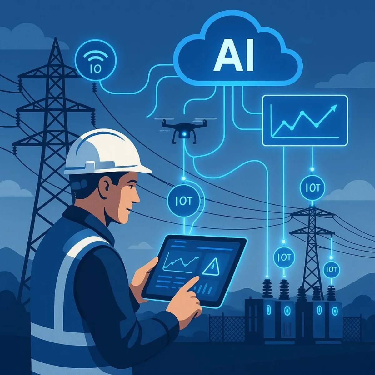 5G-Powered Grid Maintenance and AI Analytics