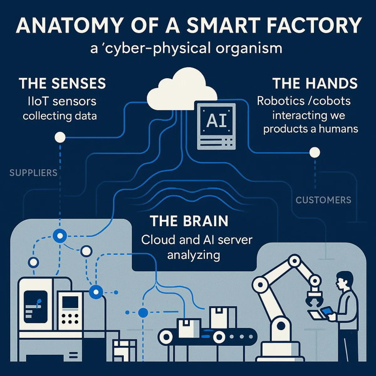 Smart Factory Anatomy Infographic