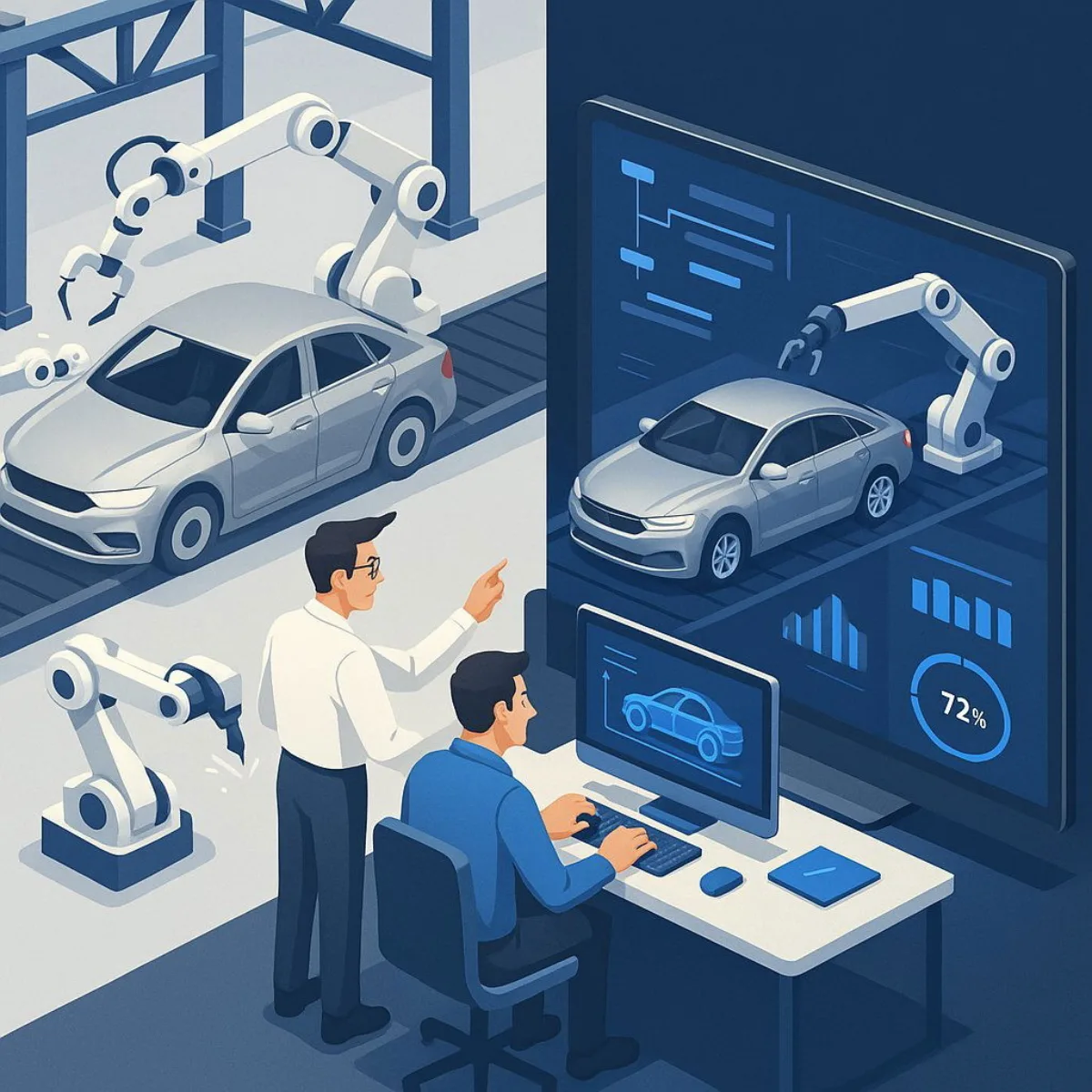 Digital Twin Simulation in Automotive – BMW Factory Example