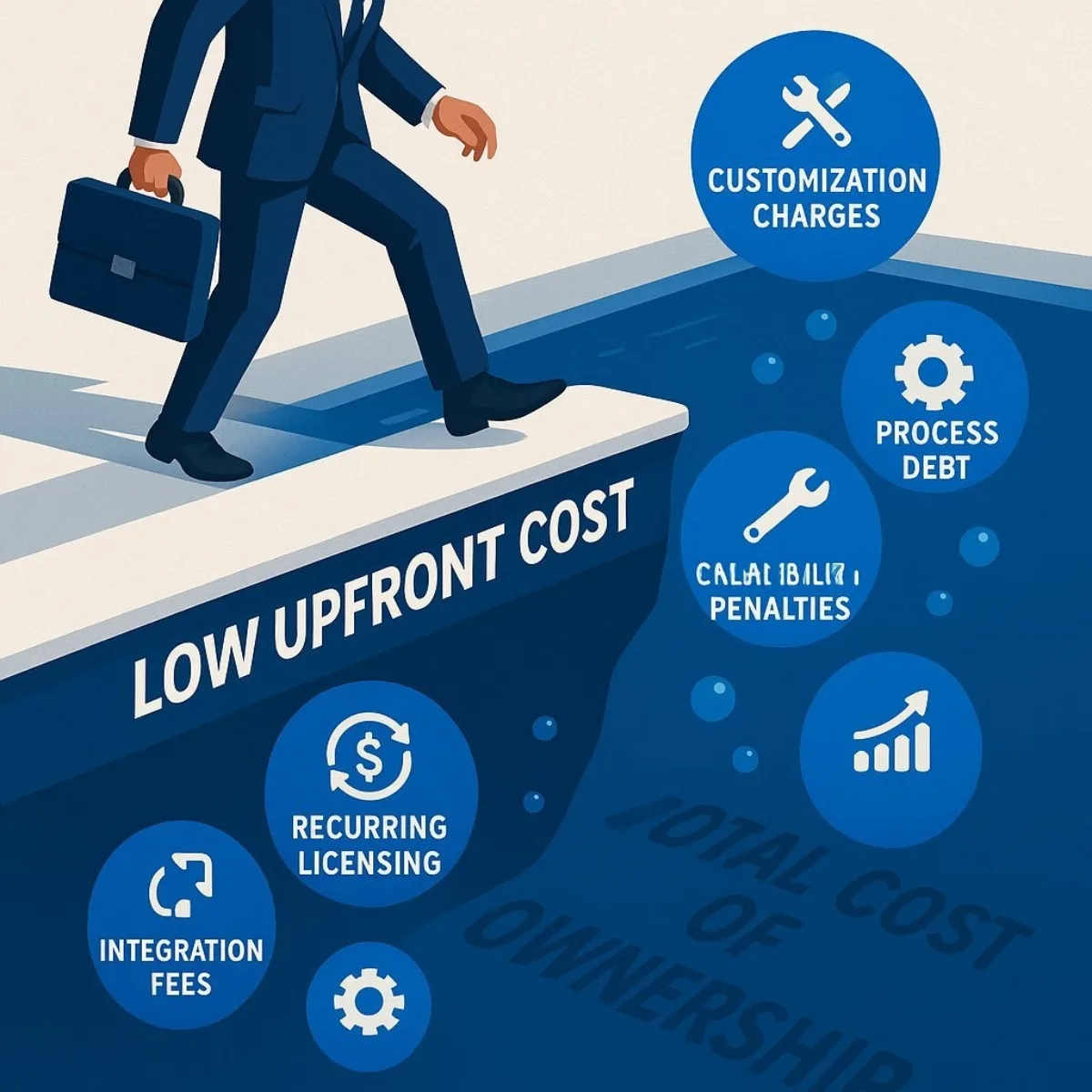 Hidden Costs of COTS Software Illustration