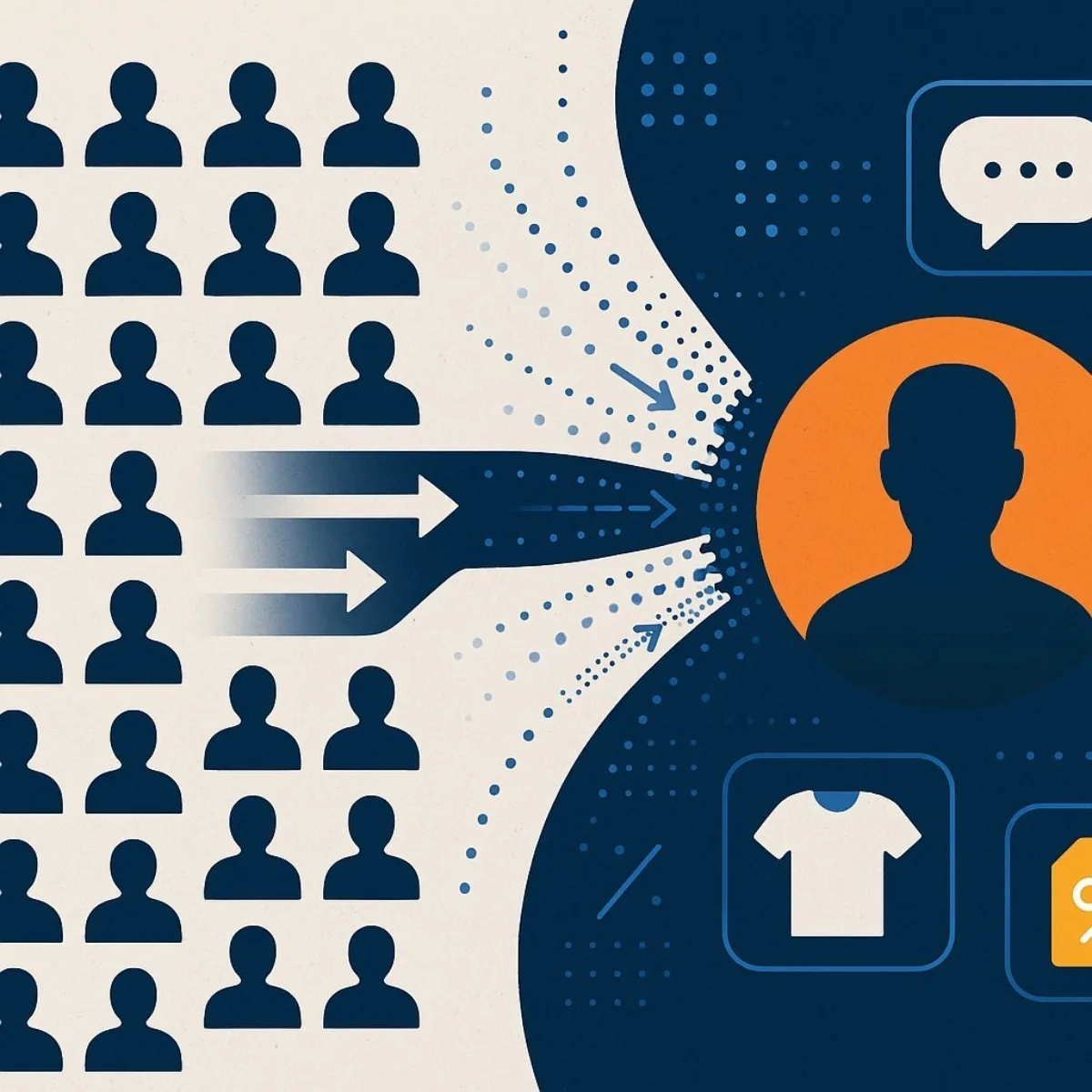 Illustration: From Segments of Many to Audience of One