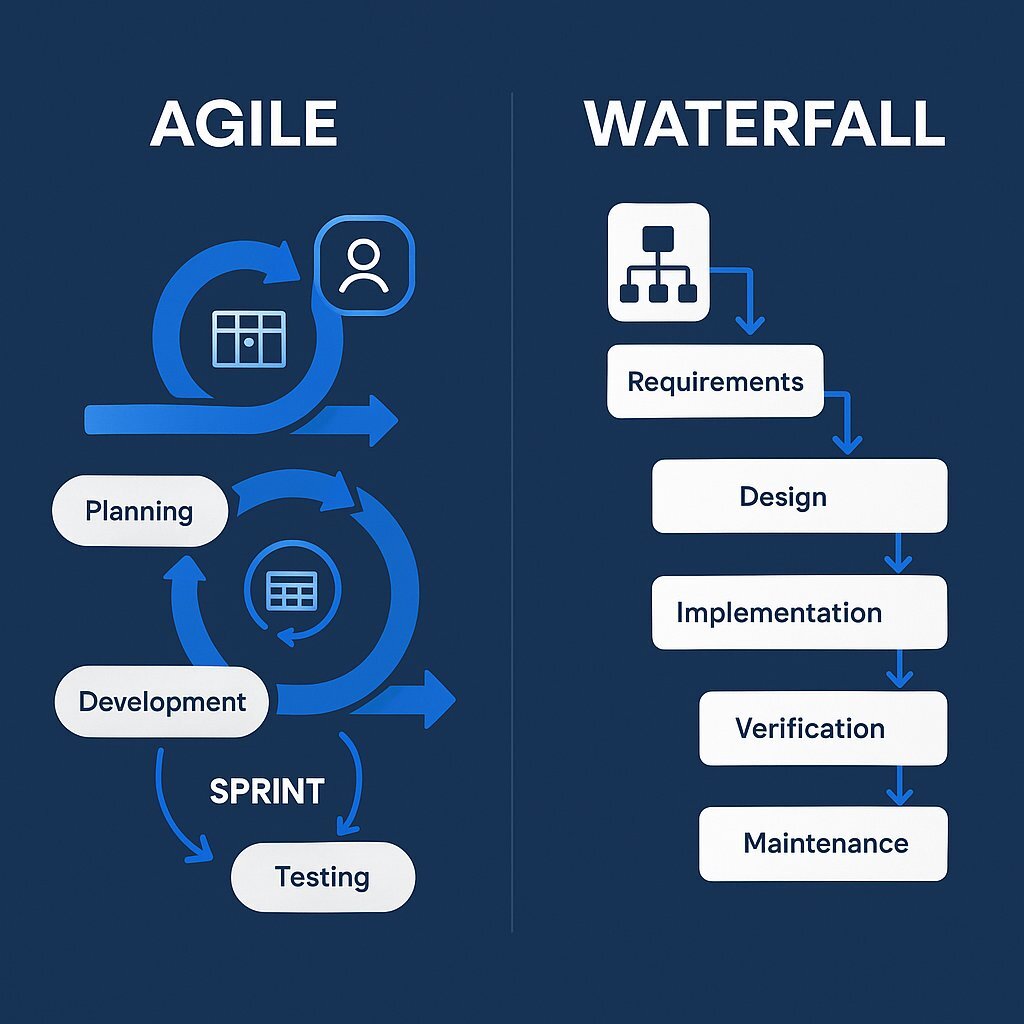 Agile vs Traditional Development Timeline Graphic