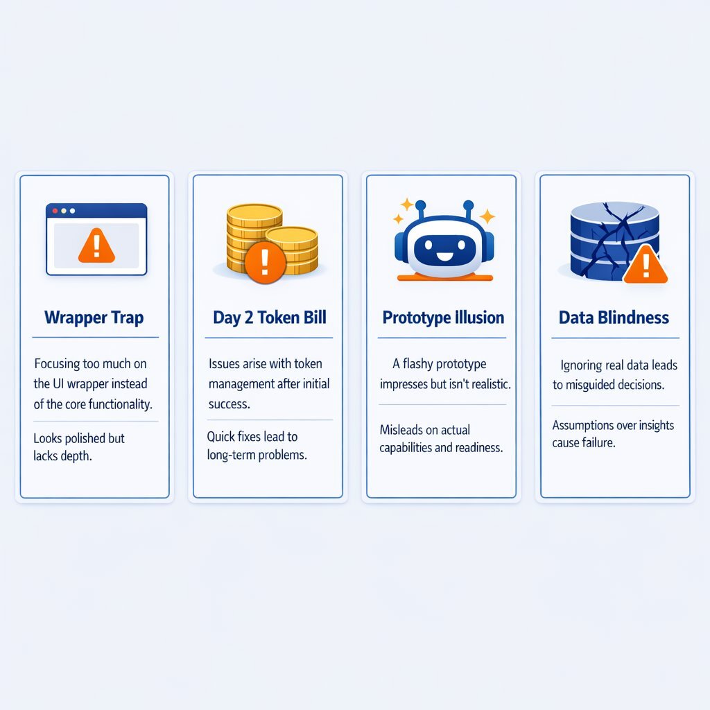 Visual guide: The four most common mistakes to avoid when vetting AI app development partners in the U.S.