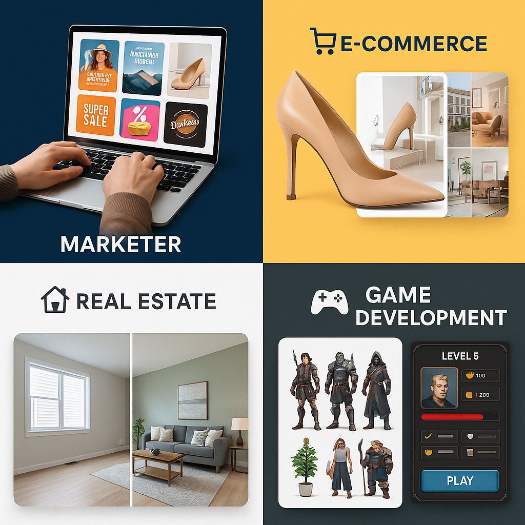 Industry Applications: AI Marketing, E-commerce, Real Estate, Gaming