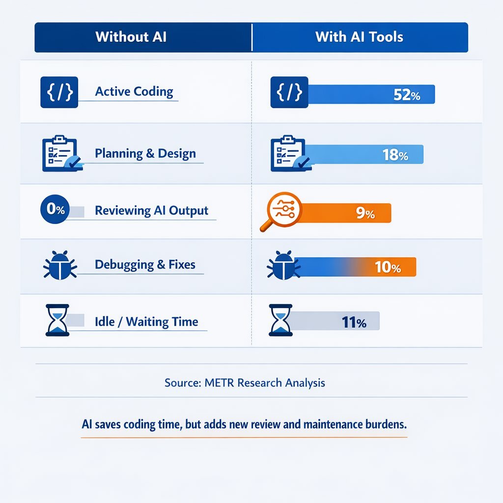 Infographic: How AI Changes Developer Time Allocation