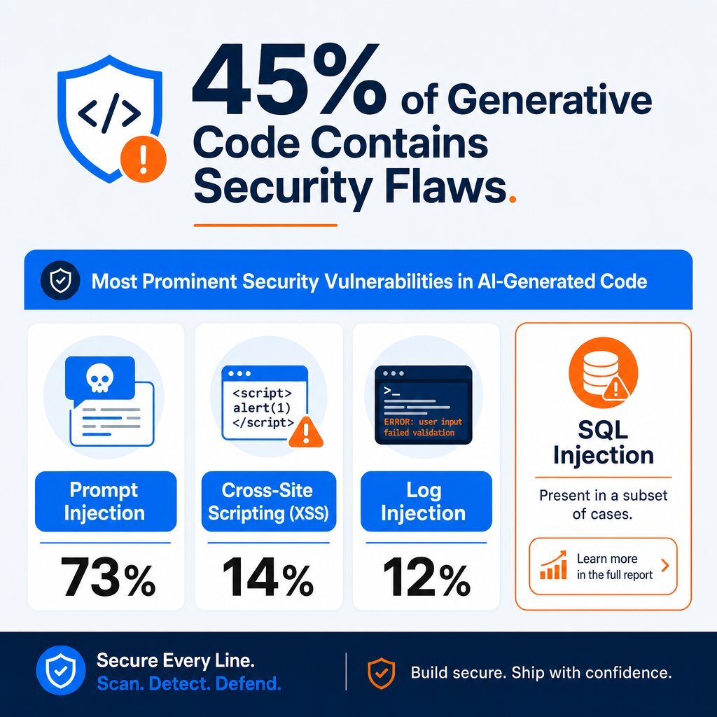 Infographic: Security Risks in AI-Generated Code