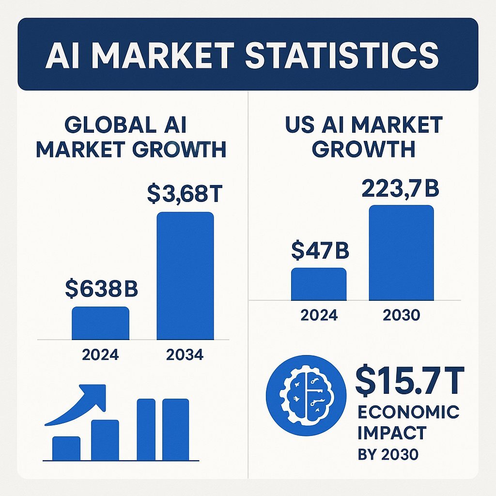 AI Market Size & Growth Infographic