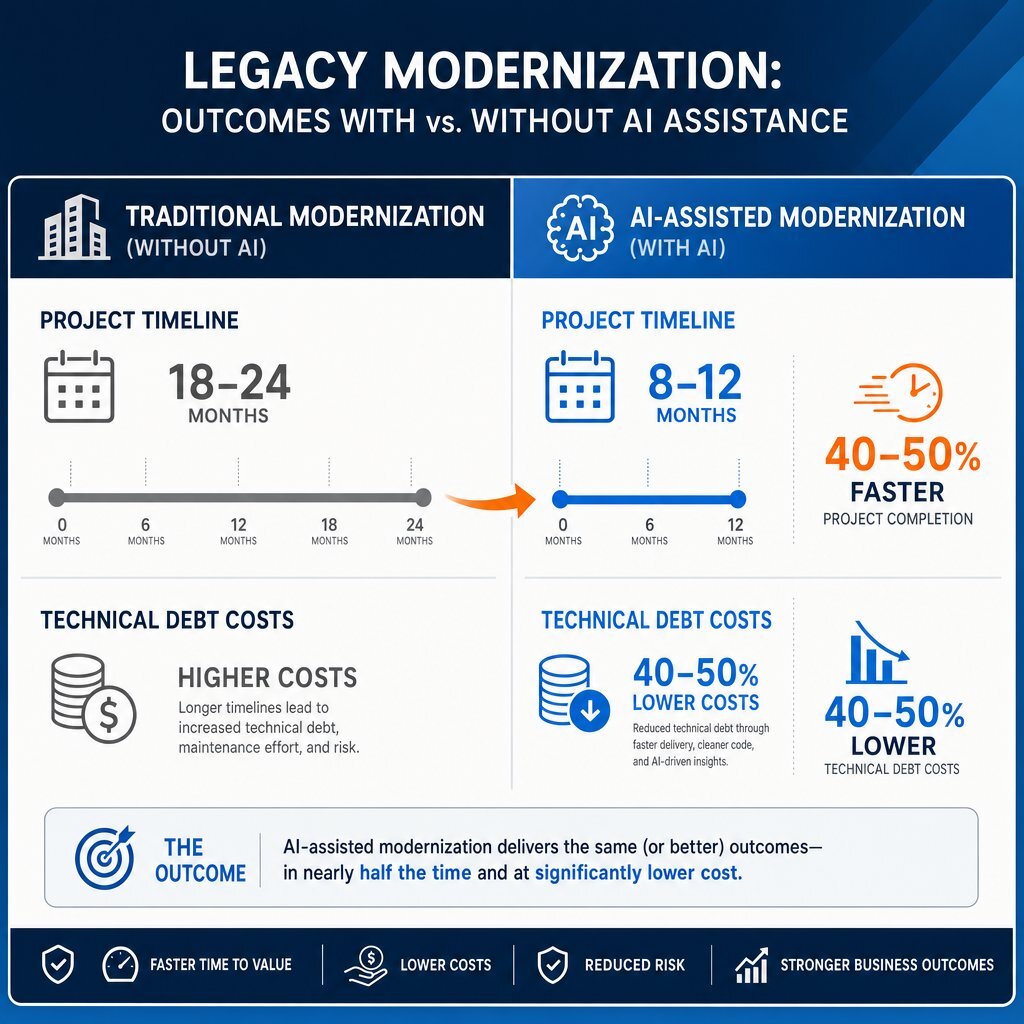 Infographic: Impact of AI on Modernization Projects