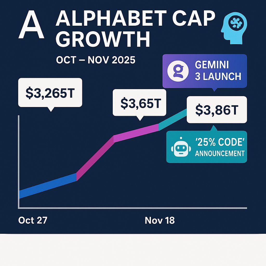 Alphabet Market Cap Surge Infographic