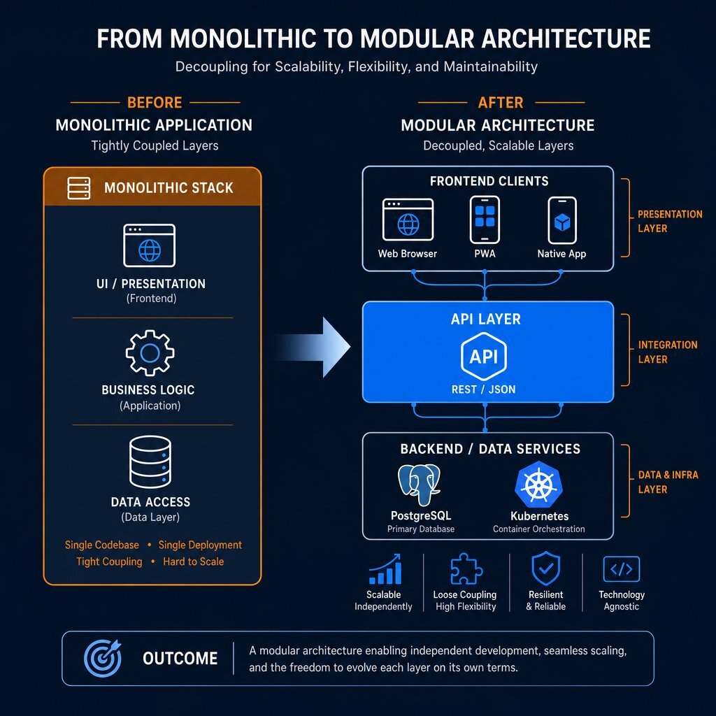 Supporting Visual: The API-First Decoupling Process