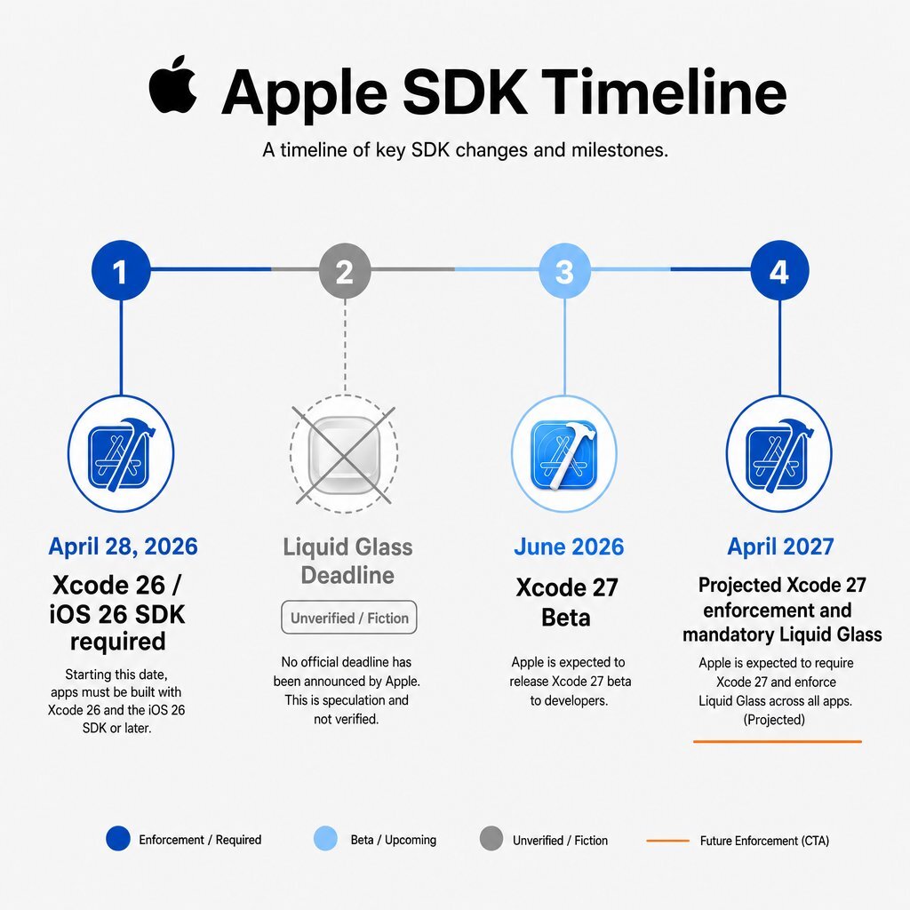 Apple iOS SDK Migration Timeline Infographic