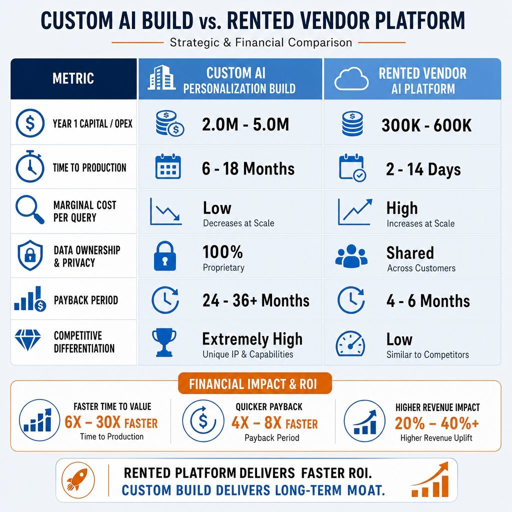 Infographic: Build vs. Buy—Strategic and Financial AI Comparison