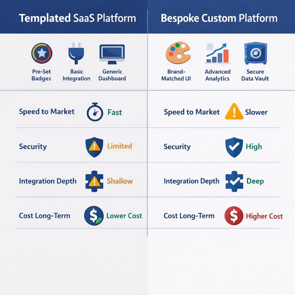 Custom vs SaaS Gamification: Feature Comparison