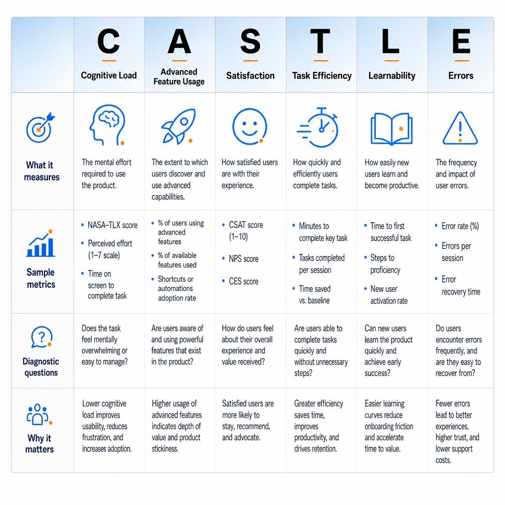 CASTLE Framework for Internal Tool UX