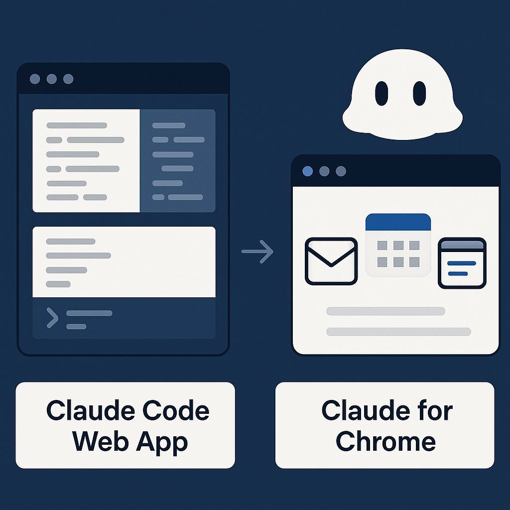 Claude Code vs. Claude for Chrome - Comparison Visual
