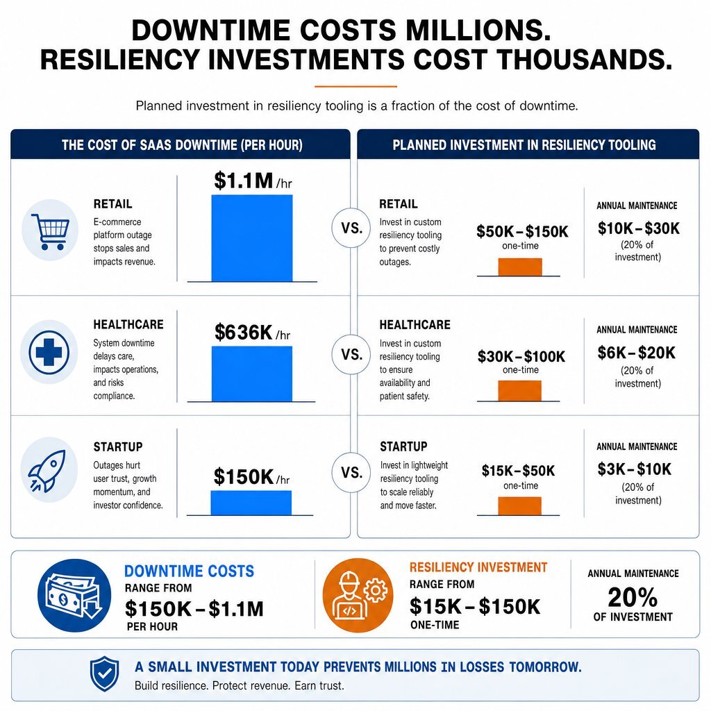 Cost of Downtime vs. Investment in Resilience