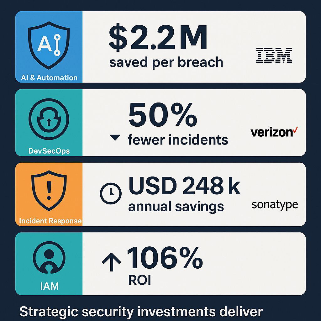 ROI of Proactive Cybersecurity Investments – Benefits Table Visualization