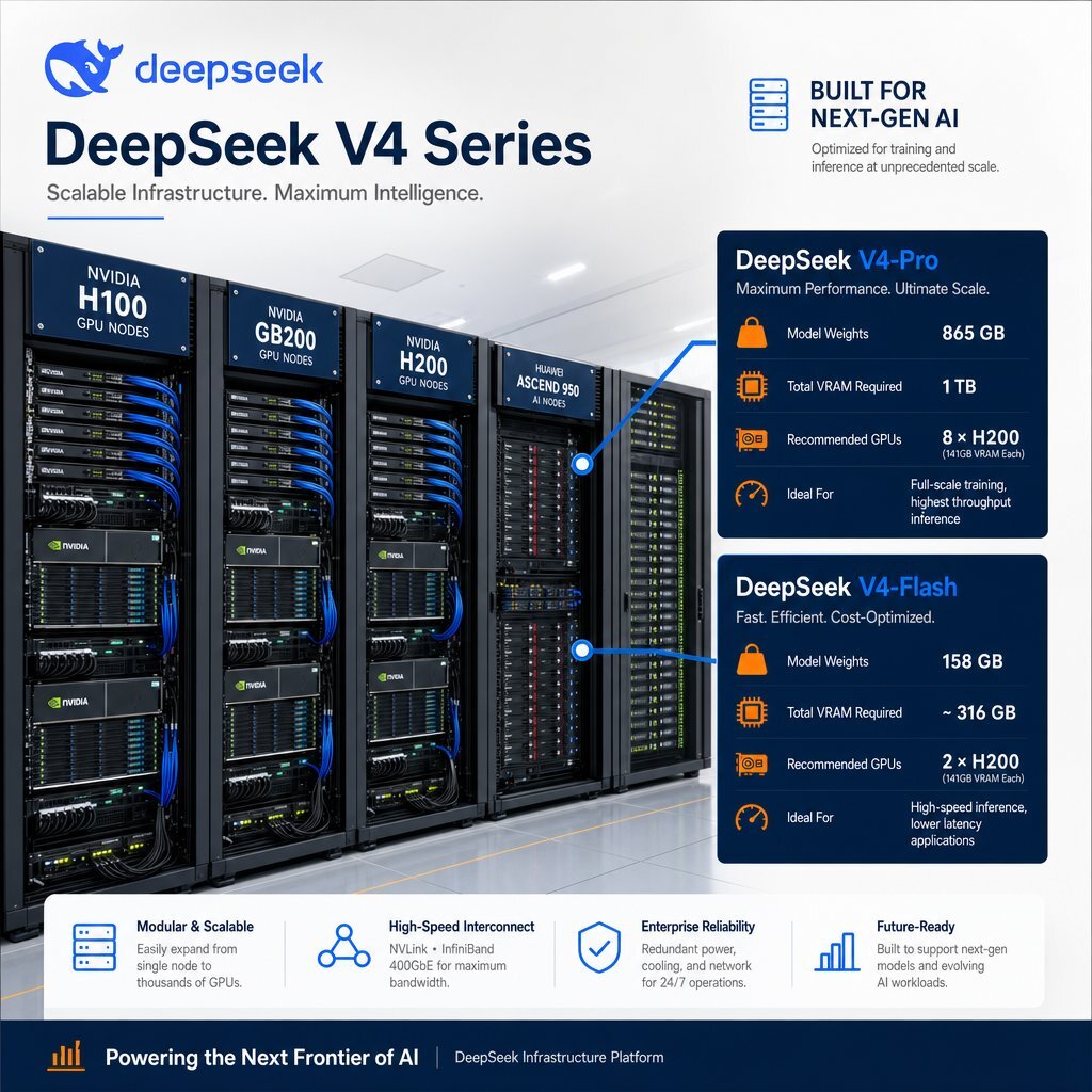 Self-Hosting Hardware Footprint for DeepSeek V4