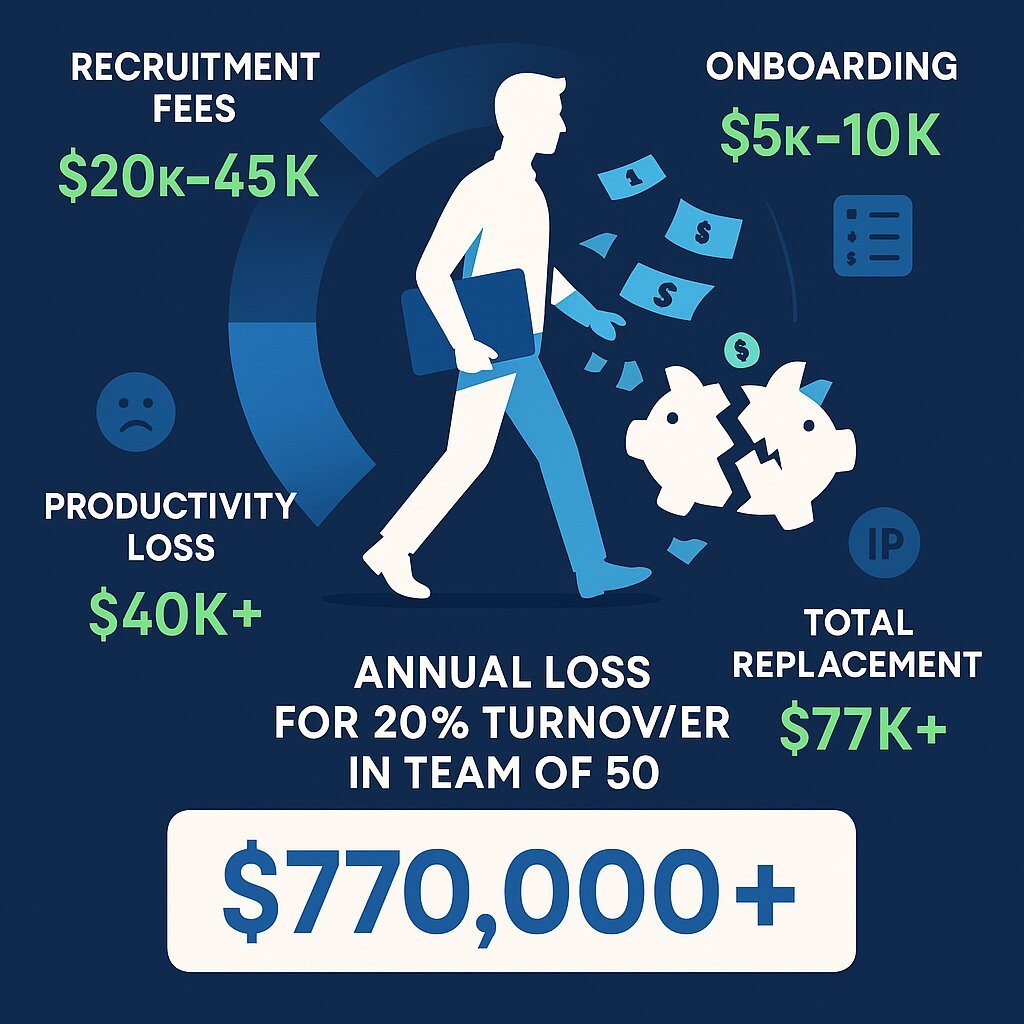 Developer Attrition Cost Infographic
