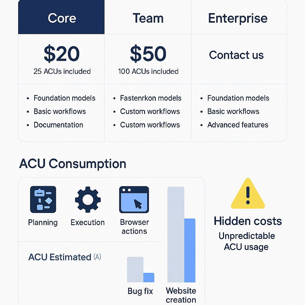 Devin Pricing Tiers and ACU Breakdown