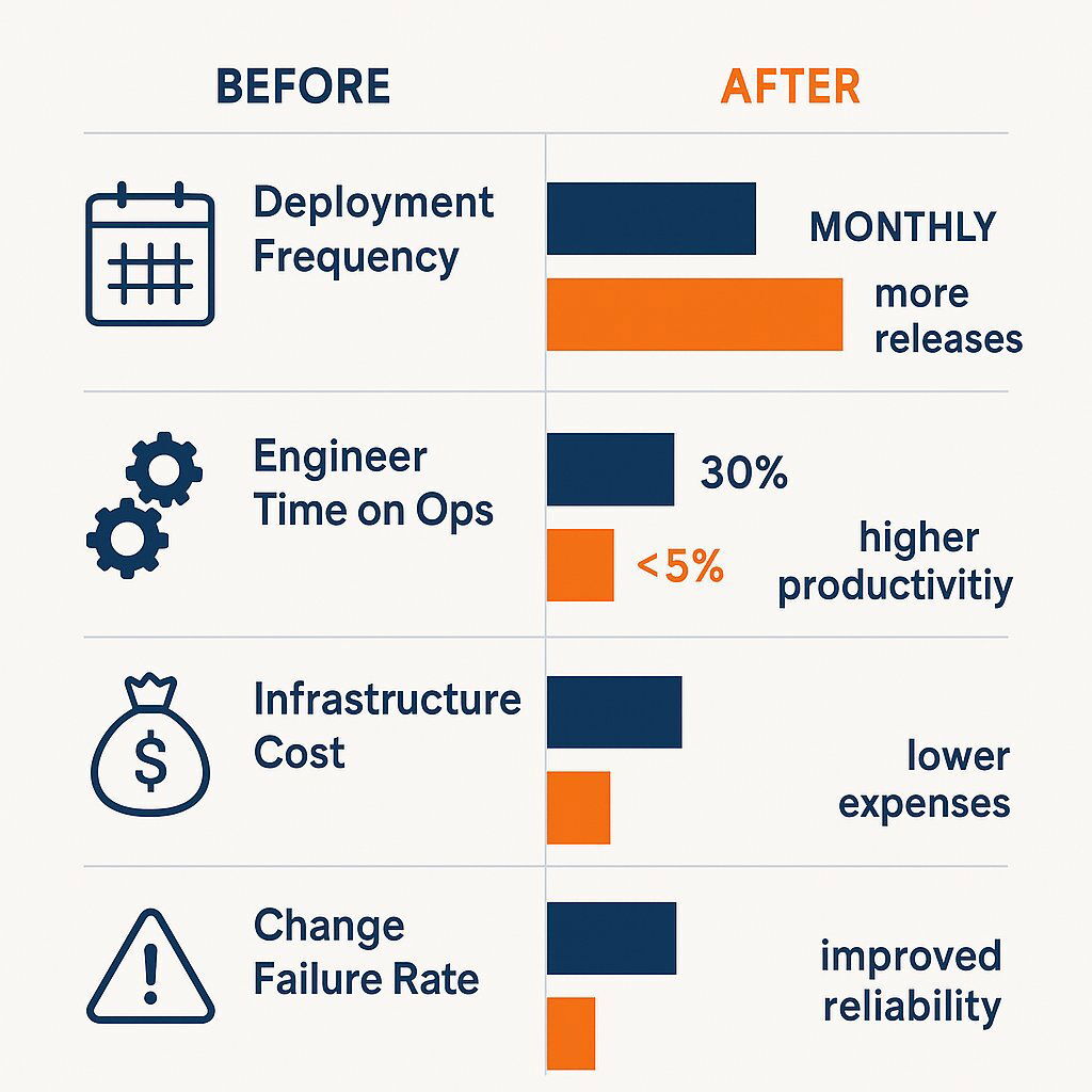 Infographic: DevOps Transformation Before & After