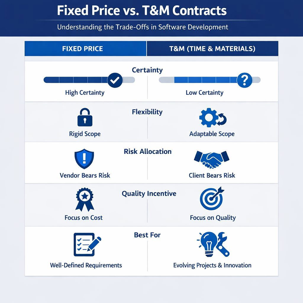 Infographic: Fixed Price vs Time & Materials