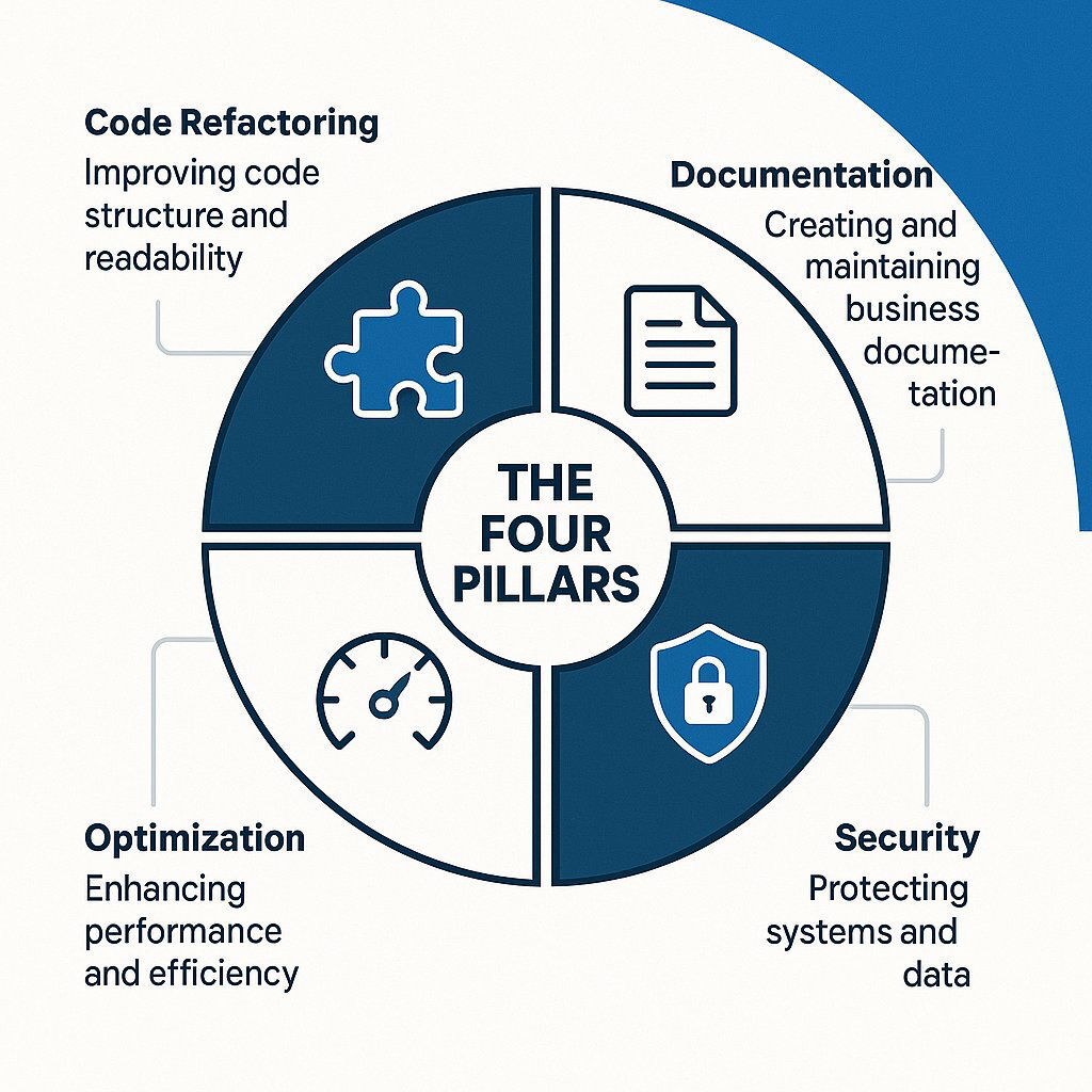 Process Diagram: Four Pillars of Preventive Maintenance