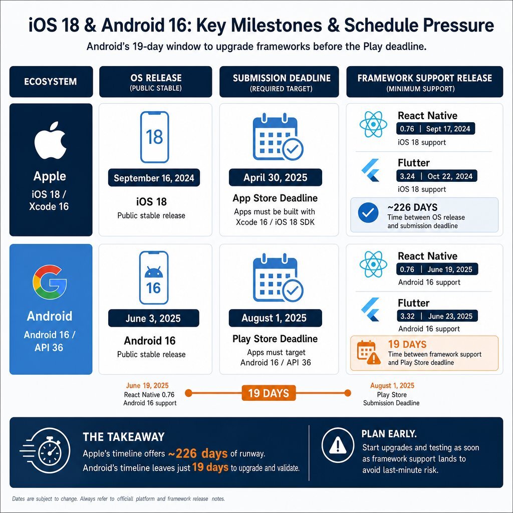 Infographic: Platform Transition Timeline & Framework Lag