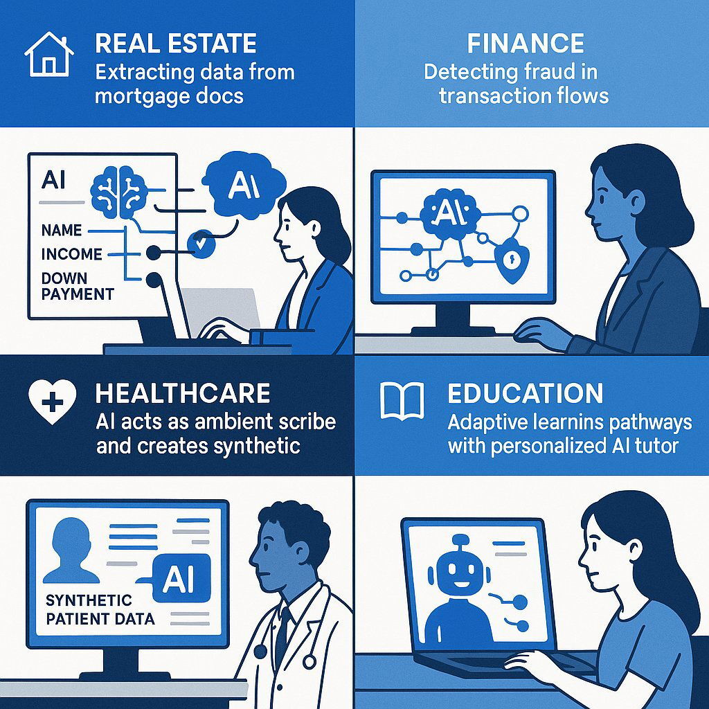 Vertical Impact: GenAI in Real Estate, Finance, Healthcare, Education