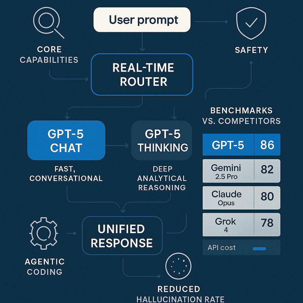 Infographic: GPT-5’s Unified Architecture and Competitive Edge