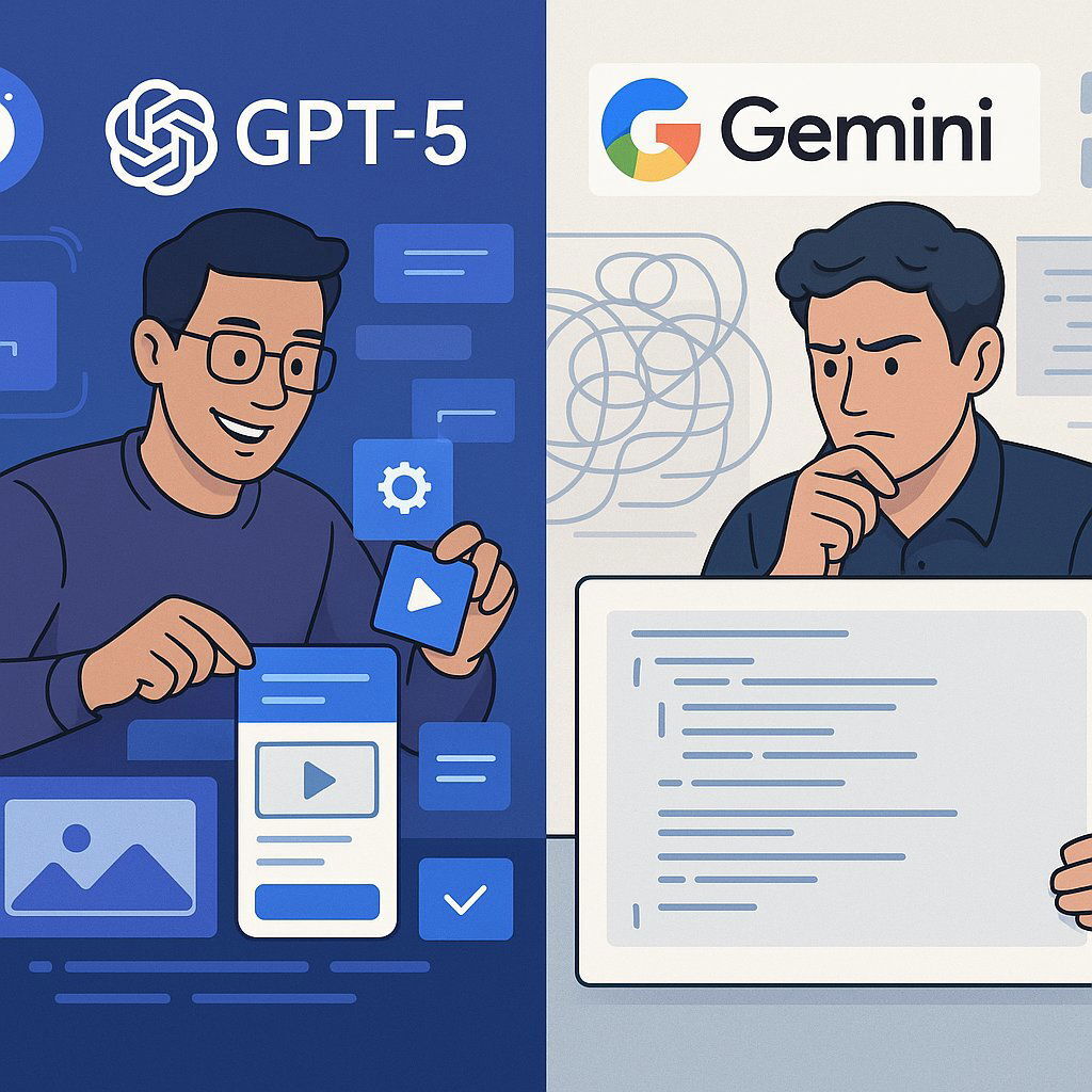 Coding Comparison: GPT-5 Greenfield vs Gemini Brownfield