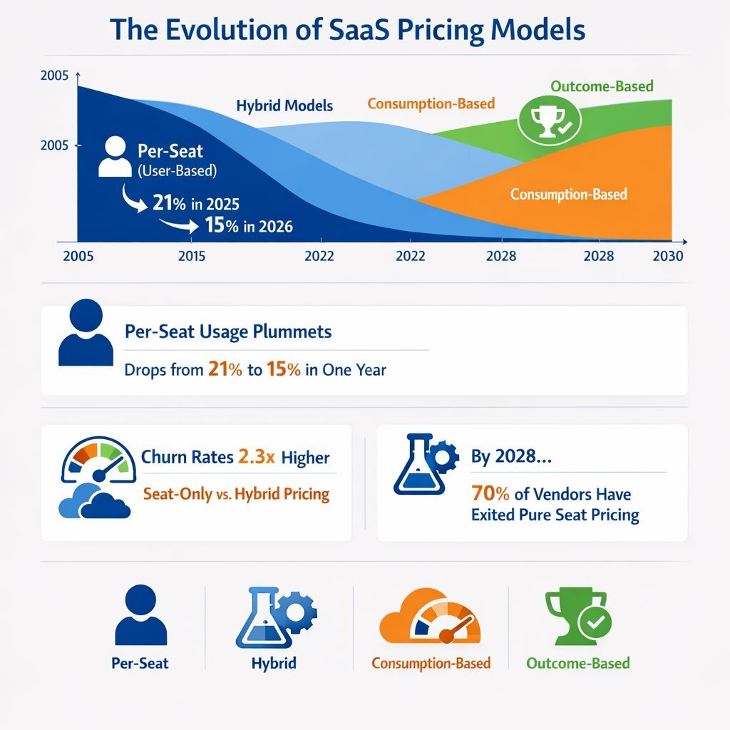 Infographic: Evolution of SaaS Pricing Models (2005-2030)