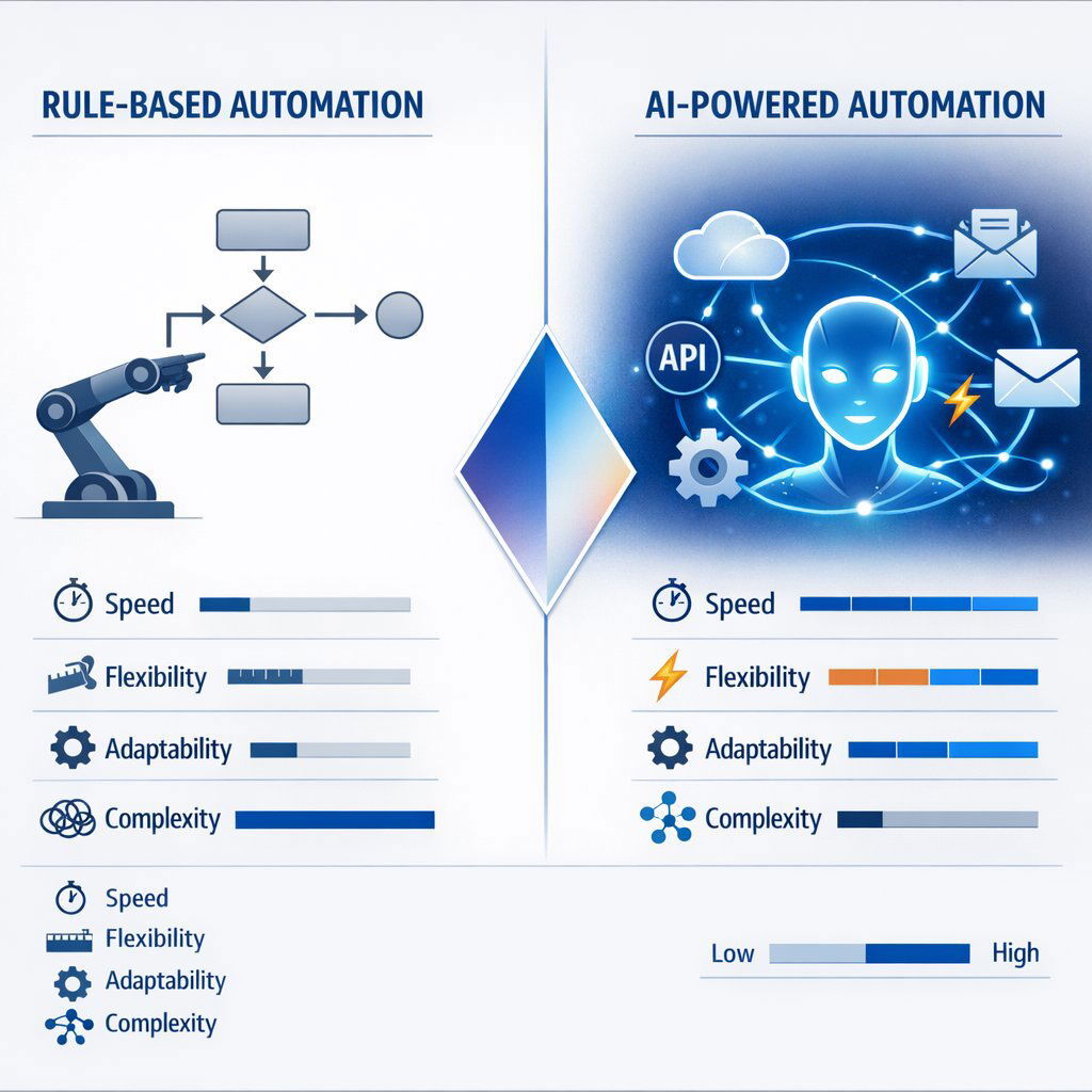Infographic: Rule-Based vs. AI-Driven Automation