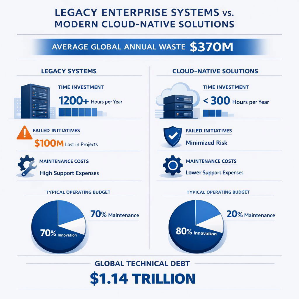 Infographic: The Real Cost of Maintaining Legacy Systems