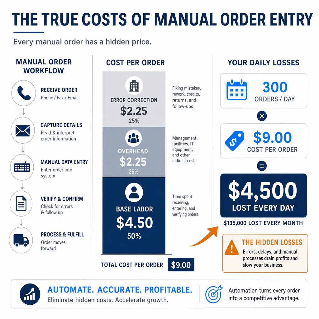 Manual Order Entry Cost Breakdown