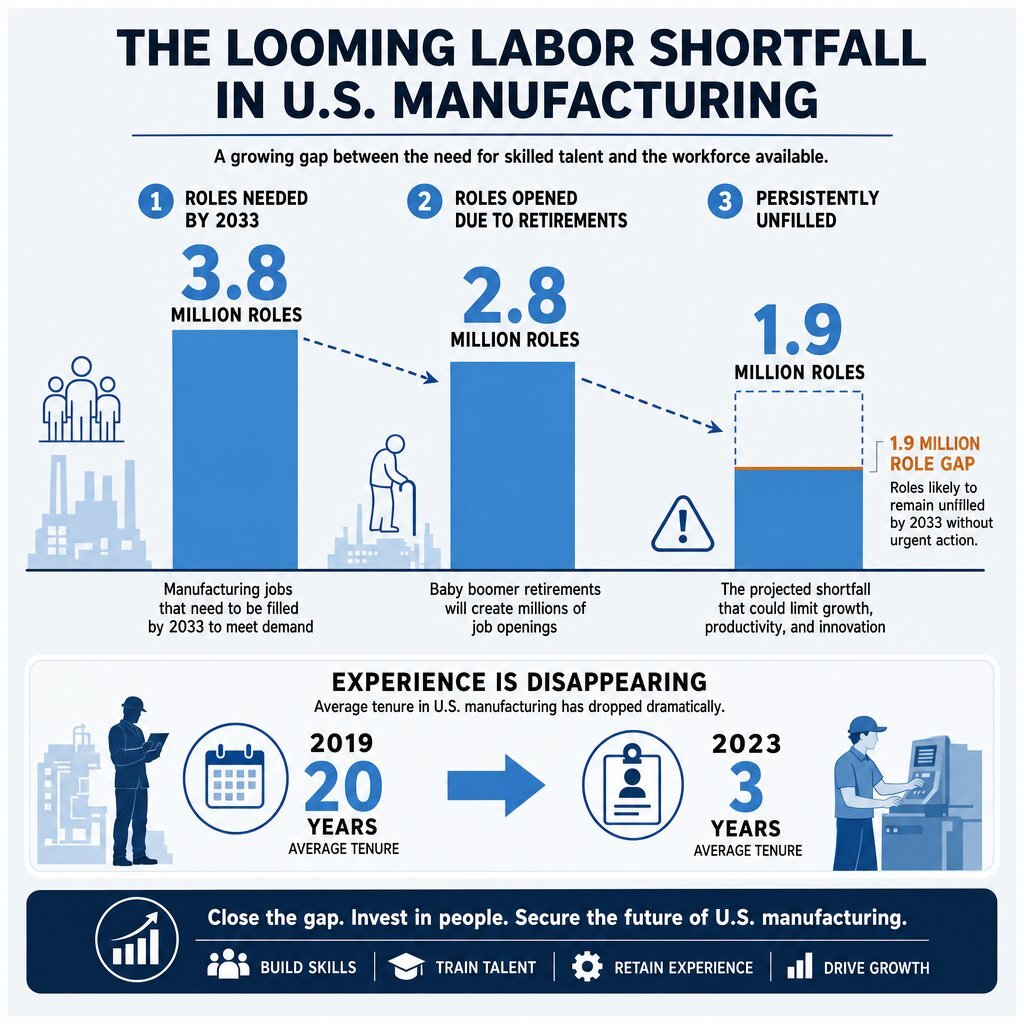 Infographic: The Manufacturing Workforce Cliff