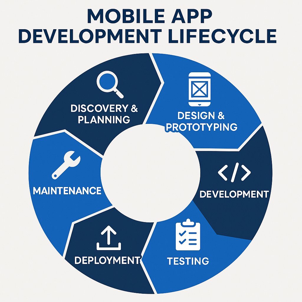 Mobile App Development Lifecycle Visual