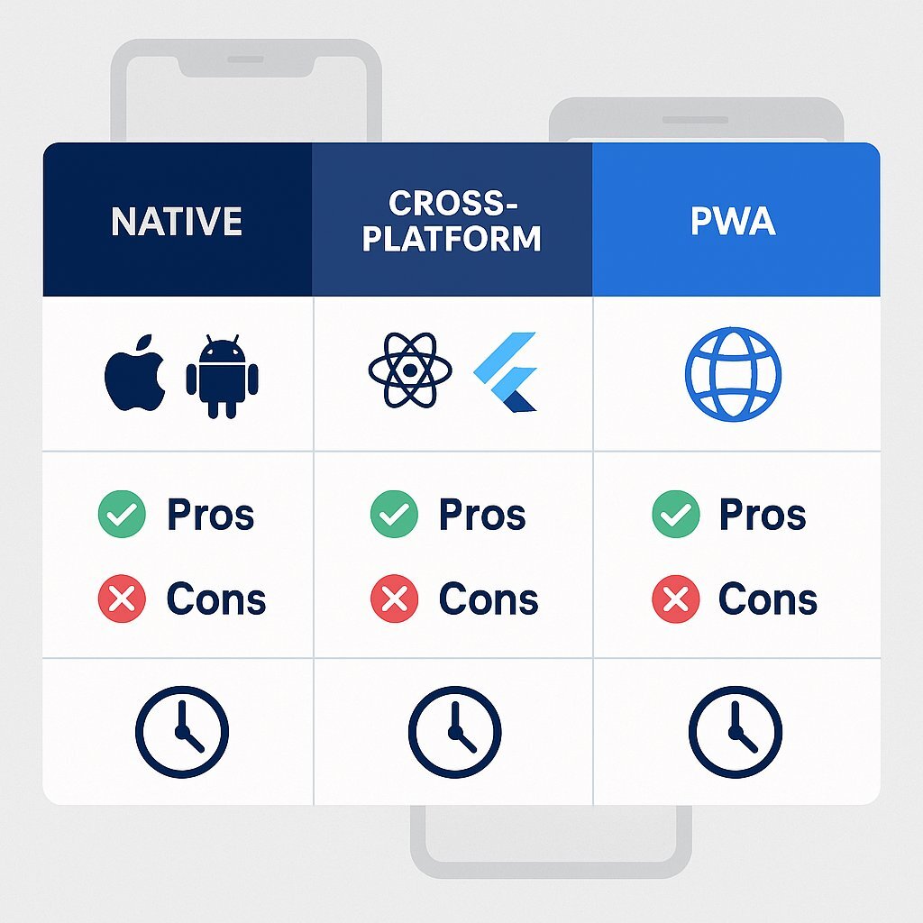 Native vs Cross-Platform vs PWA Comparison