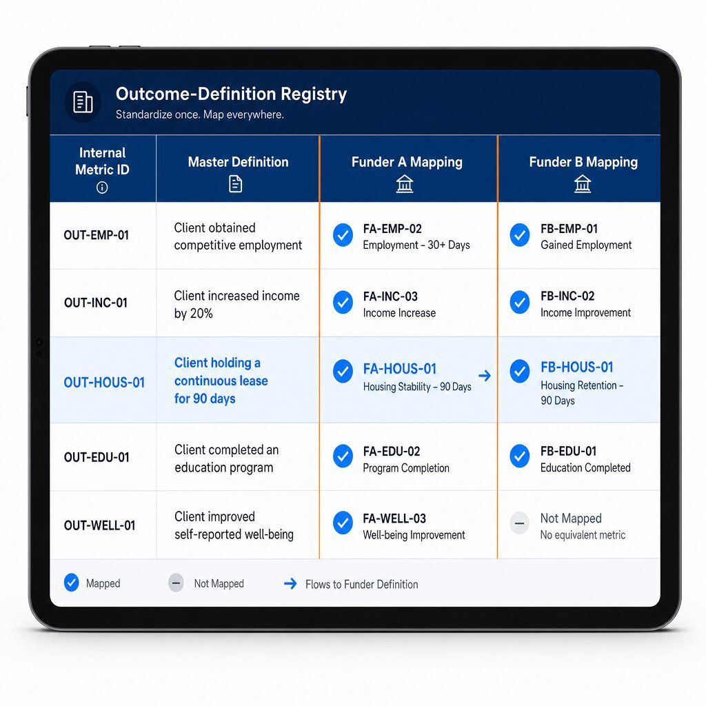 Outcome Definition Mapping Table