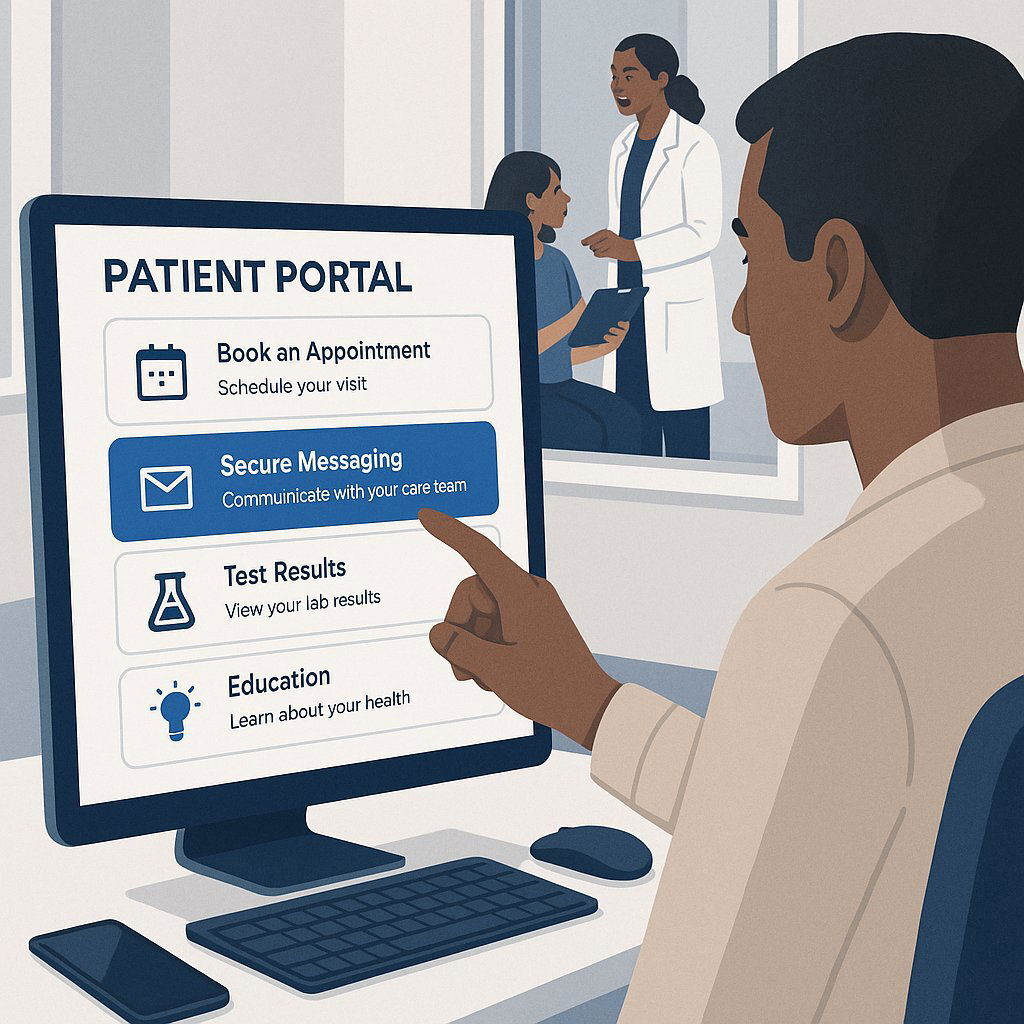 Scene: The Digital Front Door – Patient Portal in Action