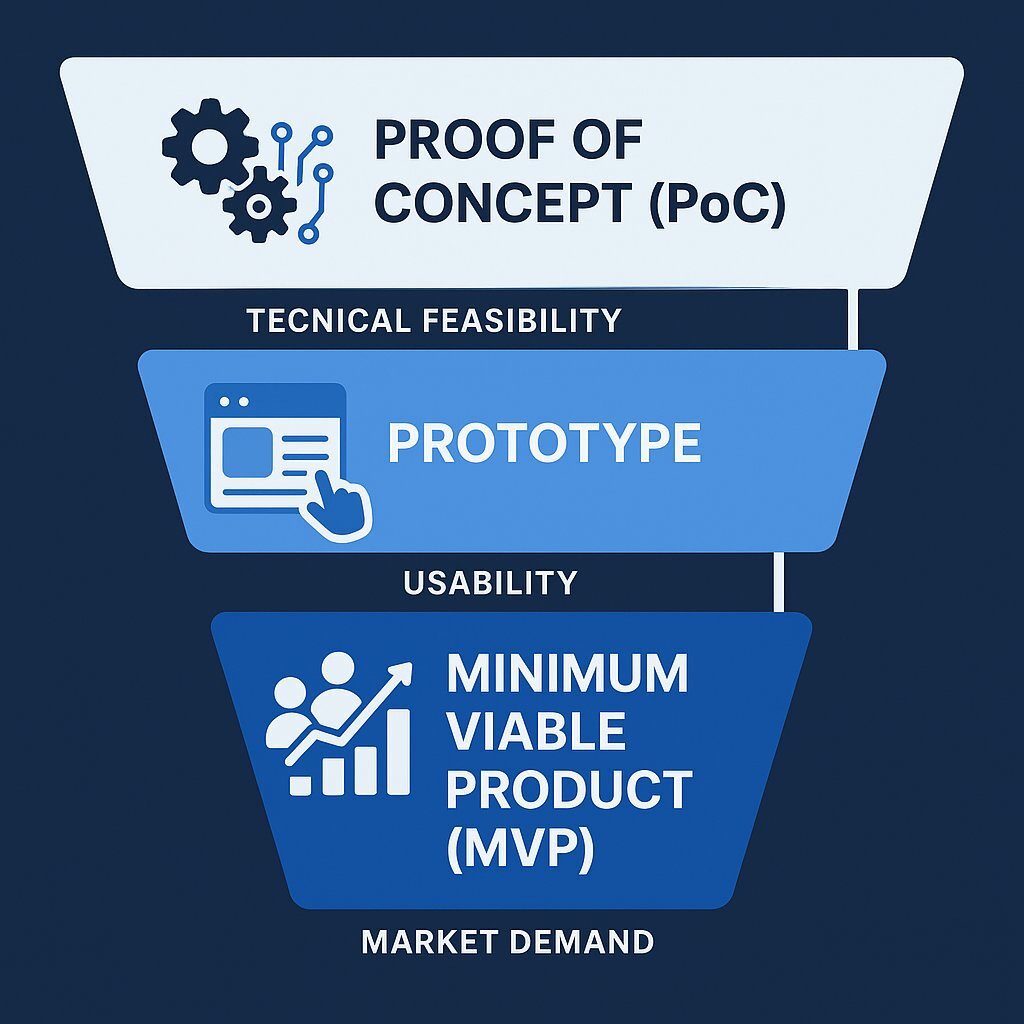 PoC, Prototype, and MVP: The Innovation Funnel