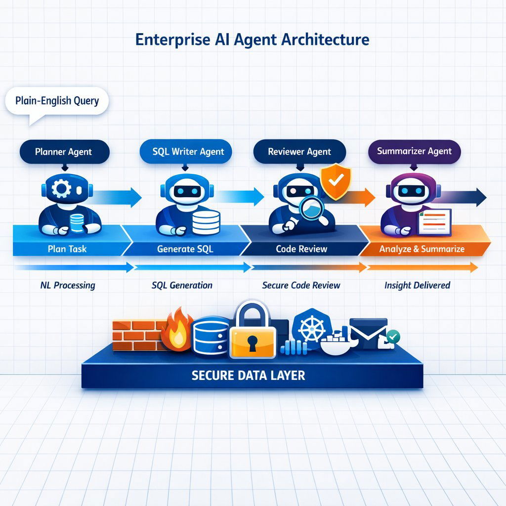 Agentic AI Architecture: Secure, Automated Insights Delivery