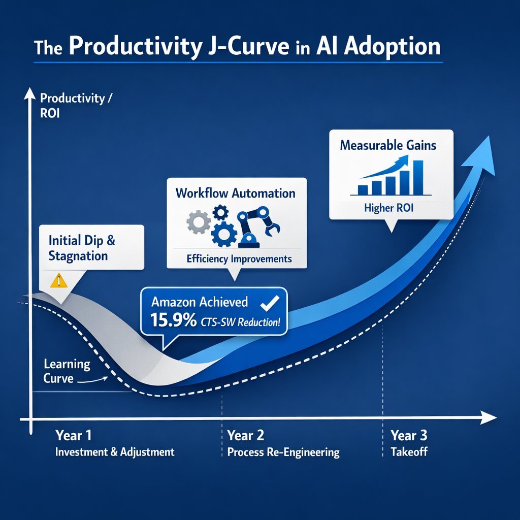 Productivity J-Curve for AI Adoption