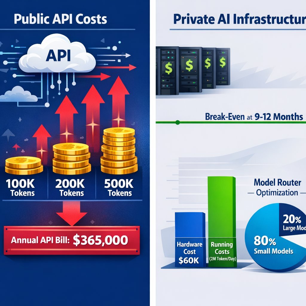 ROI Infographic: Public API Cost vs Private AI Break-Even