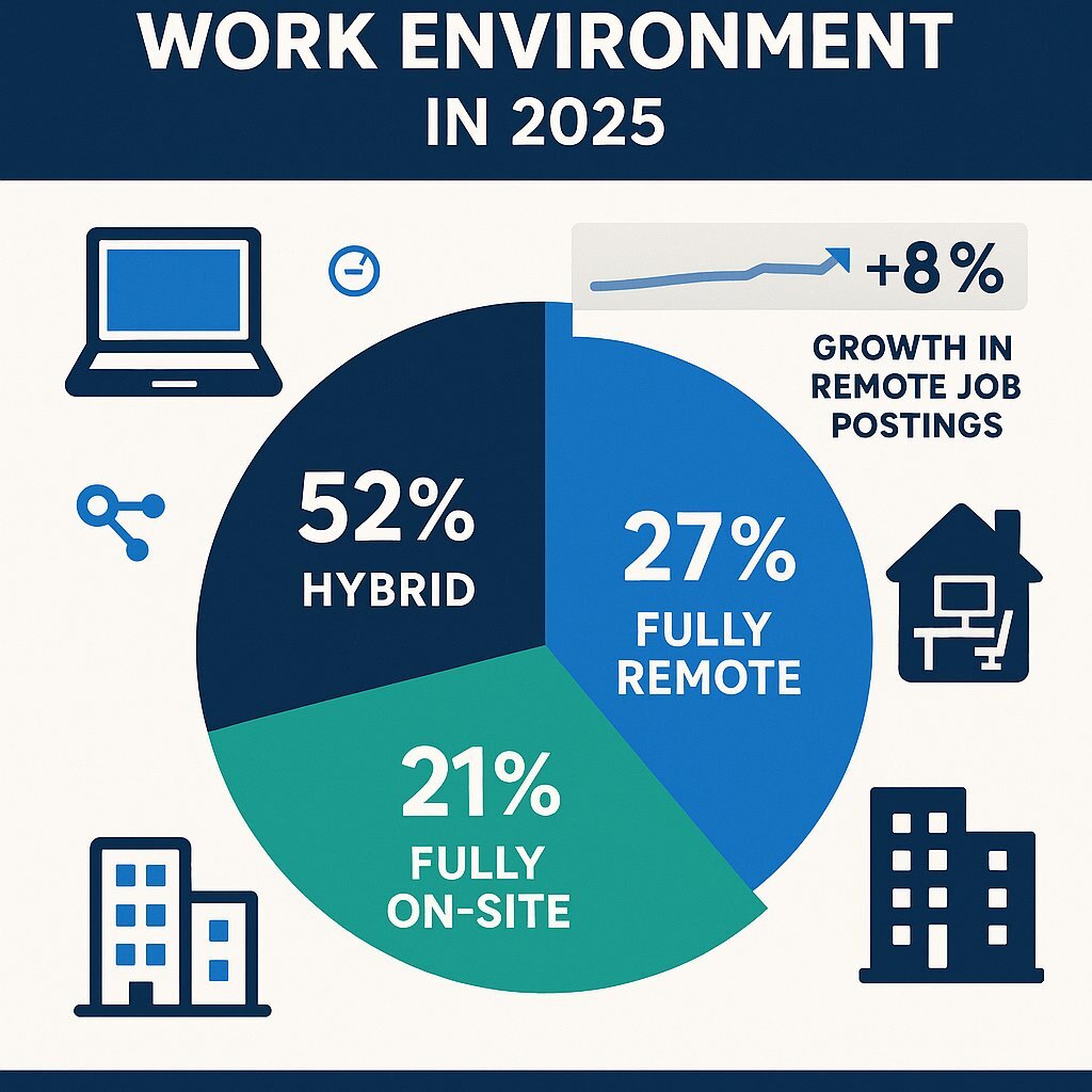Remote Work Landscape in 2025 – Infographic